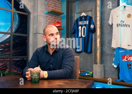 De Meern, Niederlande. September 2020. DE MEER, 06-09-2020 Voetbal International hat heute einen wöchentlichen Podcast über ihren Live-Stream Youtube Kanal gestartet. Wesley Sneijder Kredit: Pro Shots/Alamy Live Nachrichten Stockfoto