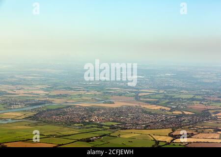 Luftaufnahme von South Woodham Ferrers Stockfoto