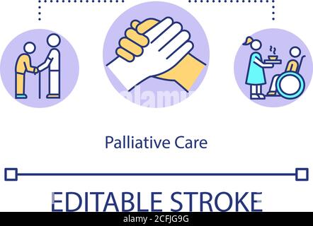 Symbol für das Konzept der Palliativpflege Stock Vektor