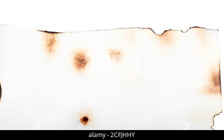 Gebranntes Papier, altes, Vintage-Papier als Textur oder Hintergrund Stockfoto