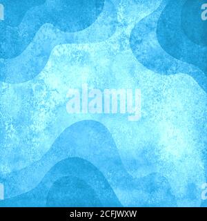 Abstrakt Aquarell kreative Meer Ozean Hintergrund mit blauen Farben Grunge geometrischen Formen. Aquarell handbemalte Wellen Illustration. Bannerrahmen, Stockfoto