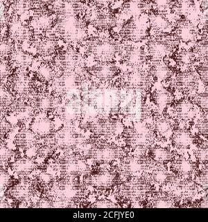 Nahtloses Schlangenmuster. Monochrom rosa und braun Reptil wiederholende Textur. Strukturierte Schlangenhaut modischen Hintergrund. Mode und stilvolle Anima Stockfoto