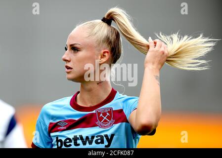 Alisha Lehmann von West Ham United beim Spiel der FA Women's Super League im Hive Stadium, London. Stockfoto