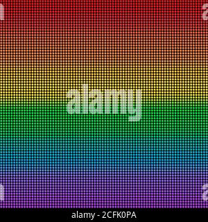 Kreisraster mit Regenbogen, LGBT Stockfoto