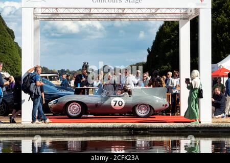 Jaguar D Type im Hampton Court Concours 2020 Stockfoto