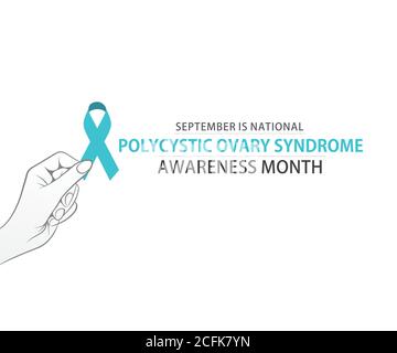 vektor-Illustration von Polycystic Ovar Syndrome Awareness Monat Poster Design. Stock Vektor