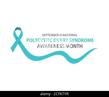vektor-Illustration von Polycystic Ovar Syndrome Awareness Monat Poster Design. Stock Vektor