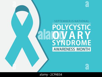 vektor-Illustration von Polycystic Ovar Syndrome Awareness Monat Poster Design. Stock Vektor