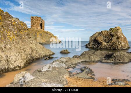 Lady Jane Anstruther's Tower, Elie, Fife, Schottland Stockfoto