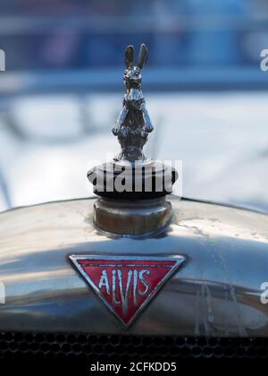 Detail eines Alvis 12/50 Ducksback Racing Car Stockfoto