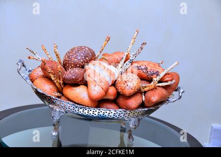 Italienisches Brot, Focaccia Tuscany Brot-sticks Stockfoto