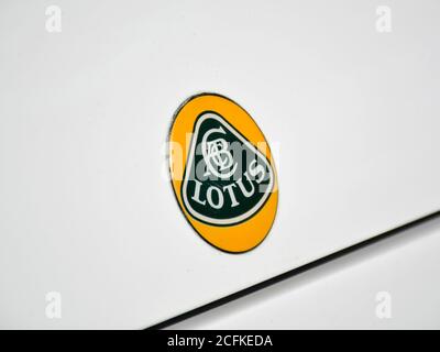Details eines klassischen Lotus Excel Sportwagen bei einem Oldtimer-Show Stockfoto