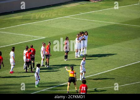 Barueri, Brasilien. September 2020. 0) während des Spiels von Santose Sao Paulo in der Arena Barueri. Kredit: Richard Callis/FotoArena/Alamy Live Nachrichten Stockfoto