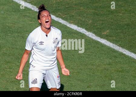 Barueri, Brasilien. September 2020. 1) während des Spiels von Santose Sao Paulo in der Arena Barueri. Kredit: Richard Callis/FotoArena/Alamy Live Nachrichten Stockfoto