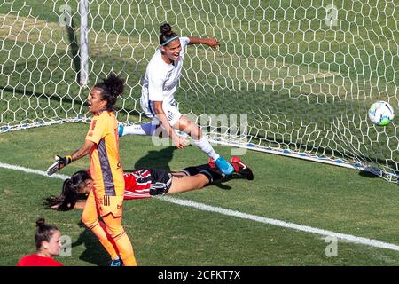 Barueri, Brasilien. September 2020. 1) während des Spiels von Santose Sao Paulo in der Arena Barueri. Kredit: Richard Callis/FotoArena/Alamy Live Nachrichten Stockfoto