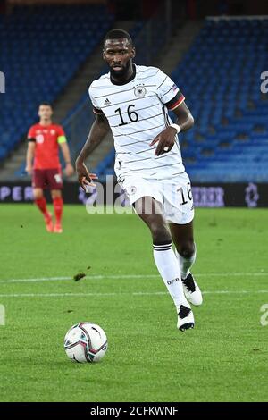 Basel, Schweiz. September 2020. Basel, Schweiz. 06.09. 2020. firo Nations League: 09/06/2020 Schweiz - Deutschland Antonio Rüdiger (Deutschland). Rudiger, Individual Action Credit: Markus Gilliar/GES/POOL/via/firoportphoto/dpa/Alamy Live News Credit: dpa picture Alliance/Alamy Live News Stockfoto