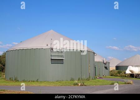 Biogasproduktion im ländlichen Deutschland Stockfoto