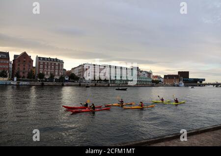 Kajakfahrer in Kopenhagen Stockfoto