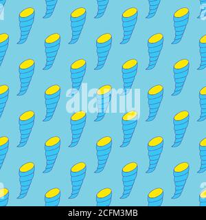 Nahtloses Muschelmuster auf dem cyanfarbenen Hintergrund Stock Vektor