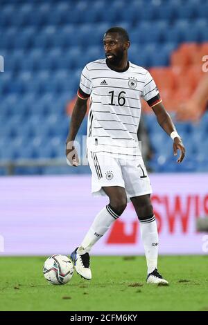 Basel, Schweiz. September 2020. Basel, Schweiz. 06.09. 2020. firo Nations League: 09/06/2020 Schweiz - Deutschland Antonio Rüdiger (Deutschland). Rudiger, Individual Action Credit: Markus Gilliar/GES/POOL/via/firoportphoto/dpa/Alamy Live News Credit: dpa picture Alliance/Alamy Live News Stockfoto