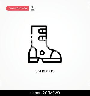 Vektor-Symbol für Skischuhe. Moderne, einfache flache Vektor-Illustration für Website oder mobile App Stock Vektor