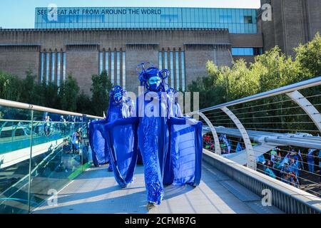 London, Großbritannien. 06. September 2020. Rote Rebellenbrigade, Rebellion des Aussterbens, Marsch des Aussterbens der Marine - Protest. Quelle: Waldemar Sikora Stockfoto