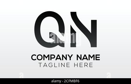 Initial Letter QN Logo Design mit modernen Business Typografie Vektor-Vorlage. Kreatives, isoliertes QN-Logo mit Buchstaben Stock Vektor