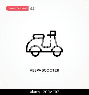 Vespa Roller Vektor-Symbol. Moderne, einfache flache Vektor-Illustration für Website oder mobile App Stock Vektor