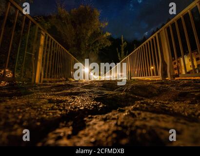 Campodolcino bei Nacht Stockfoto