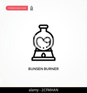 Bunsen-Brenner-Vektorsymbol. Moderne, einfache flache Vektor-Illustration für Website oder mobile App Stock Vektor