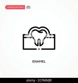 Vektorsymbol für Emaille. Moderne, einfache flache Vektor-Illustration für Website oder mobile App Stock Vektor