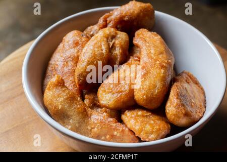 Gebratene Bananen lokale süße Snack, Stock Foto Stockfoto