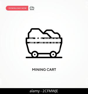 Vektorsymbol für den Mining Cart. Moderne, einfache flache Vektor-Illustration für Website oder mobile App Stock Vektor