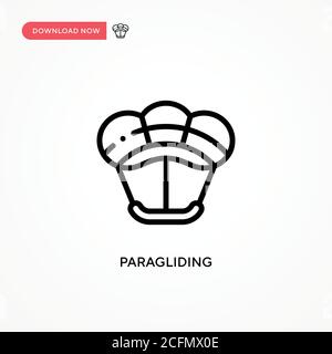 Vektorsymbol für Gleitschirmfliegen. Moderne, einfache flache Vektor-Illustration für Website oder mobile App Stock Vektor
