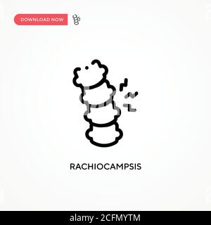 Vektorsymbol Rachiocampsis. Moderne, einfache flache Vektor-Illustration für Website oder mobile App Stock Vektor