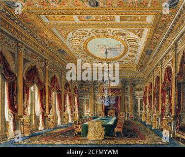 Wild Charles - Carlton House - The Throne Room - British School - 19. Jahrhundert Stockfoto