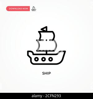 Schiffs-Vektor-Symbol. Moderne, einfache flache Vektor-Illustration für Website oder mobile App Stock Vektor