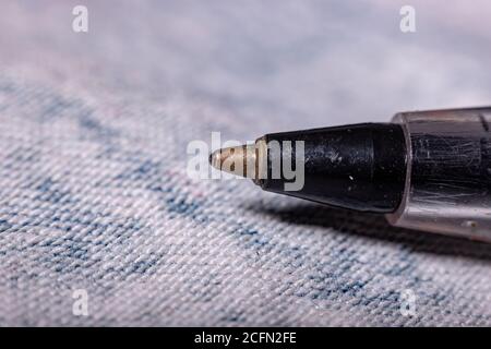 Kugelschreiber-Spitze in Makroansicht Stockfoto