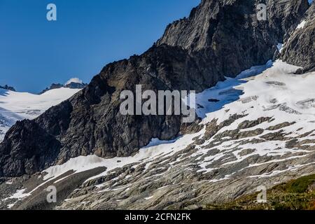 Mount Torrent vom Sahale Arm Trail im North Cascades National Park, Washington State, USA Stockfoto