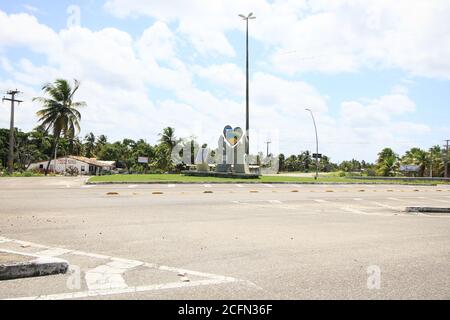 Aracaju, Brasilien. September 2020. Nordöstliche Region von Brasilien. Auf dem Foto, Eingang zum Dorf Terra Caída. Kredit: Mauro Akiin Nassor/FotoArena/Alamy Live Nachrichten Stockfoto