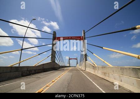 Aracaju, Brasilien. September 2020. Nordöstliche Region von Brasilien. Auf dem Foto, Gilberto Amado Brücke, in Richtung Aracaju. Kredit: Mauro Akiin Nassor/FotoArena/Alamy Live Nachrichten Stockfoto