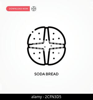 Vektorsymbol für Sodabrot. Moderne, einfache flache Vektor-Illustration für Website oder mobile App Stock Vektor