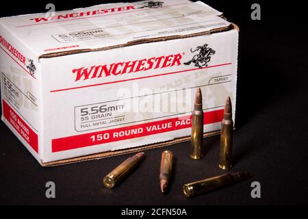 Winchester 150 Round Value Pack 5,56 mm Stockfoto