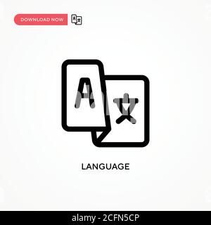 Sprachvektorsymbol. Moderne, einfache flache Vektor-Illustration für Website oder mobile App Stock Vektor