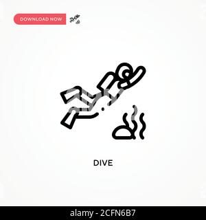 Dive-Vektor-Symbol. Moderne, einfache flache Vektor-Illustration für Website oder mobile App Stock Vektor