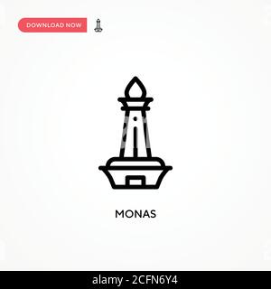 Monas-Vektor-Symbol. Moderne, einfache flache Vektor-Illustration für Website oder mobile App Stock Vektor