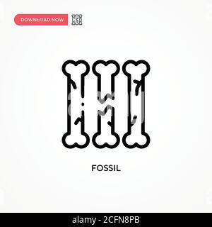 Fossiles Vektorsymbol. Moderne, einfache flache Vektor-Illustration für Website oder mobile App Stock Vektor
