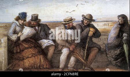 Smetham James - Seaside Gossips - British School - 19 Jahrhundert Stockfoto