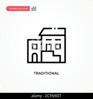 Traditionelles Vektorsymbol. Moderne, einfache flache Vektor-Illustration für Website oder mobile App Stock Vektor