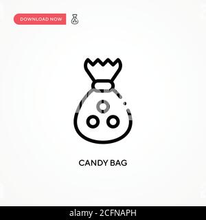 Vektor-Symbol für Süßigkeitenbeutel. Moderne, einfache flache Vektor-Illustration für Website oder mobile App Stock Vektor